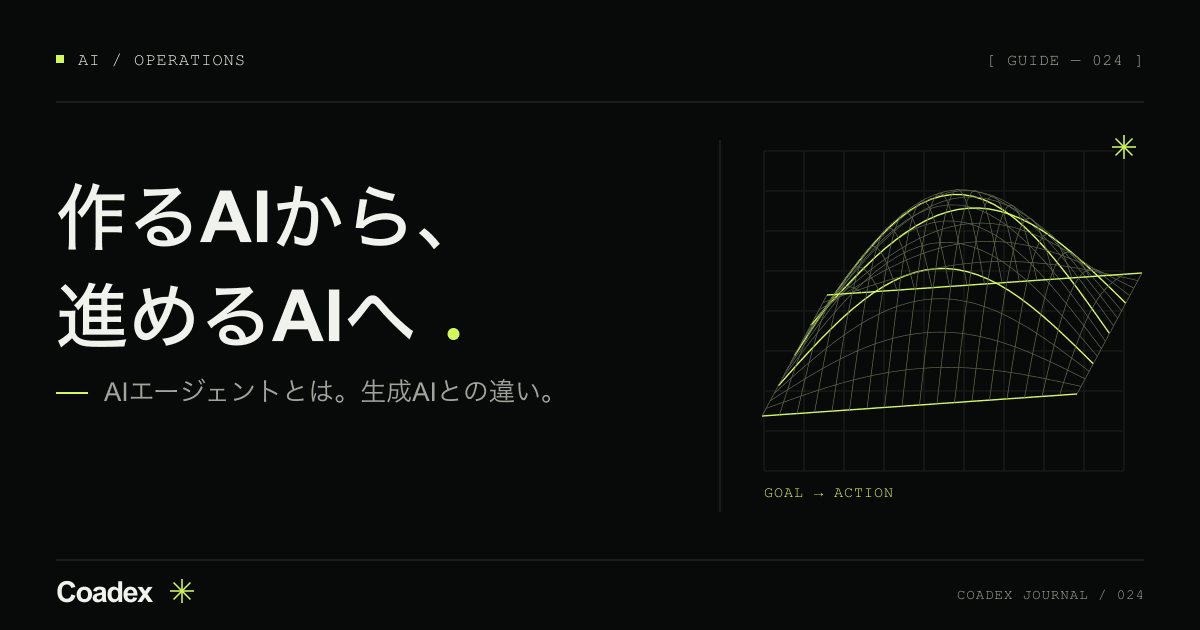 AIエージェントとは。生成AIとの違いと、中小企業での使いどころ