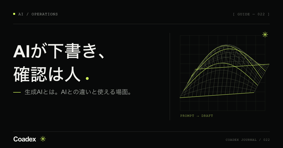 生成AIとは。AIとの違いと、仕事で使える場面・注意点